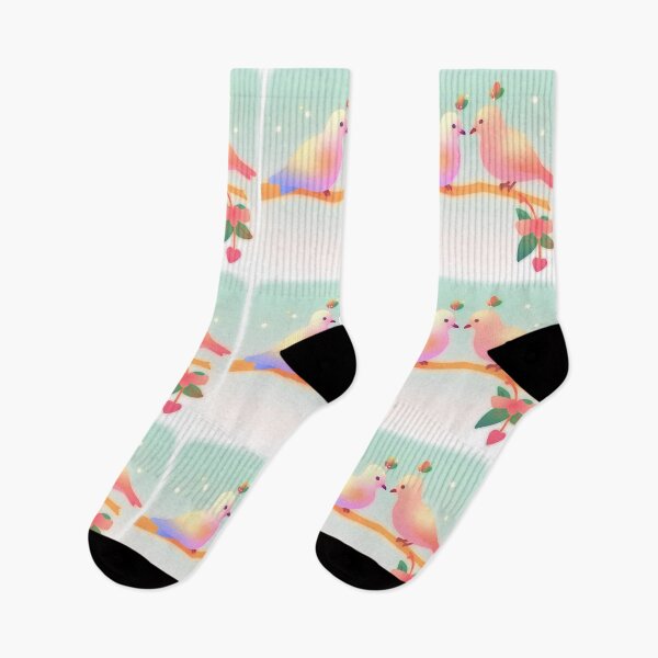 Item preview, ST Valentine series, two doves on a branch pastel style designed and sold by janjacbu.