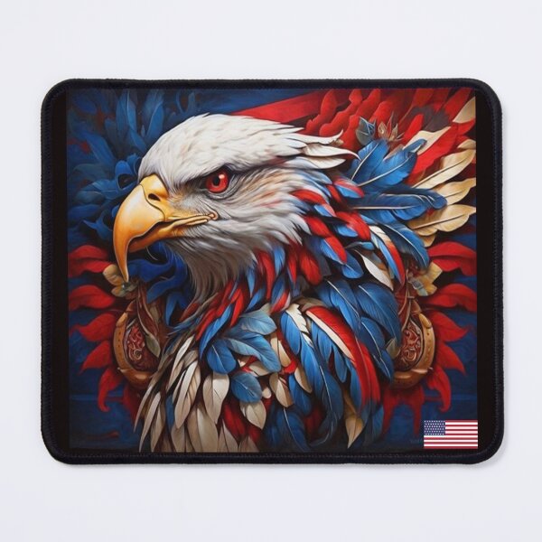 Item preview, Tribal Eagle with American Colors And Flag designed and sold by Angelle55.