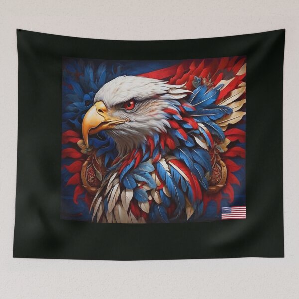Item preview, Tribal Eagle with American Colors And Flag  designed and sold by Angelle55.