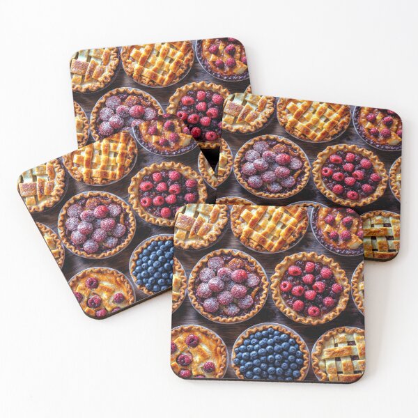 Item preview, Variety of Fruit Pies on a Wood Background - Jigsaw Puzzle designed and sold by jecphotography and art.