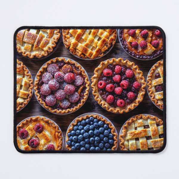 Item preview, Variety of Fruit Pies on a Wood Background - Jigsaw Puzzle designed and sold by jecphotography and art.