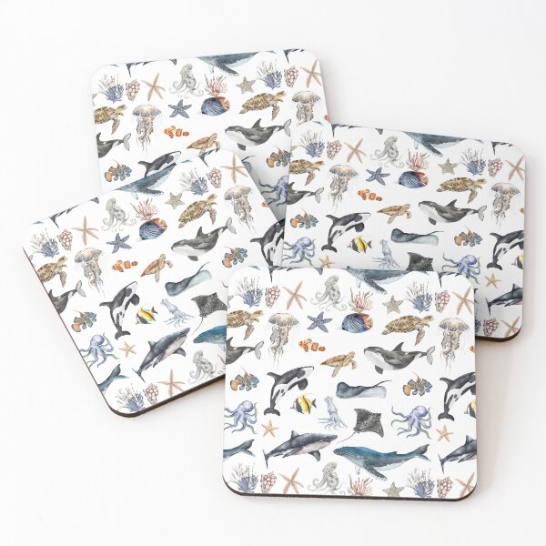 Item preview, Ocean Animals Pattern - Majestic Ocean Aanimals designed and sold by patternjp.