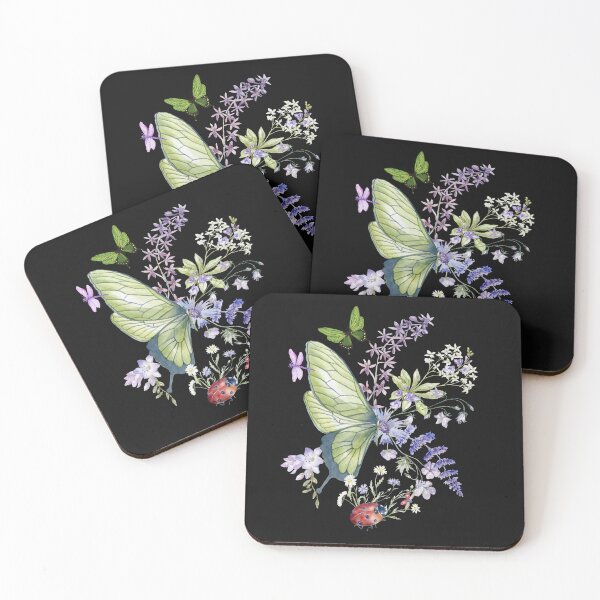 Item preview, Pretty Green Butterfly & Flowers Colorful Design designed and sold by EarthArtDesigns.