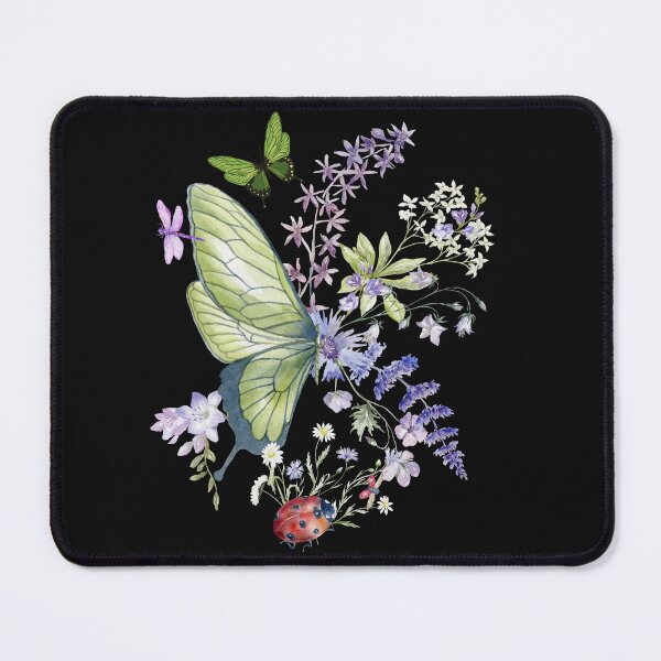 Item preview, Pretty Green Butterfly & Flowers Colorful Design designed and sold by EarthArtDesigns.