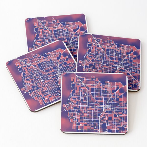 Item preview, Las Vegas Nevada City Map - Red-Blue Duotone designed and sold by StylishStacks.