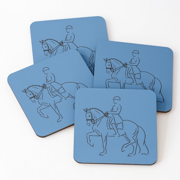Item preview, Minimalist Sketch of Dressage Horse and Rider designed and sold by DappledMoon.
