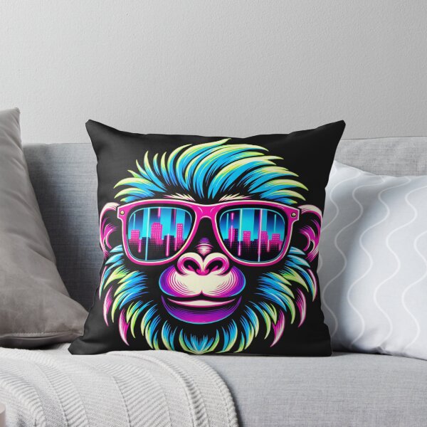 Item preview, Cute Colorful Monkey with Sunglasses designed and sold by Graffiti-Space.