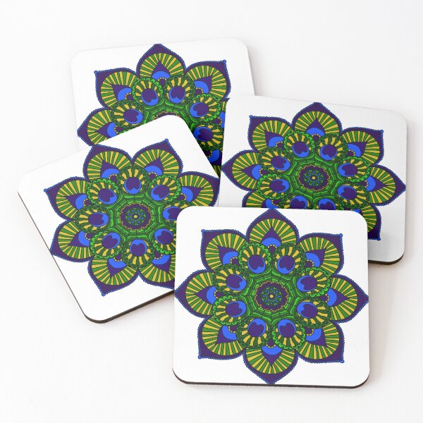 Item preview, The Peacock Mandala designed and sold by LeilaWarneArt.