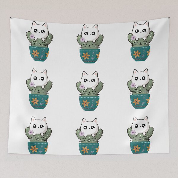 Item preview, Cat Cactus in a Flower Pot designed and sold by Redmoonshine.