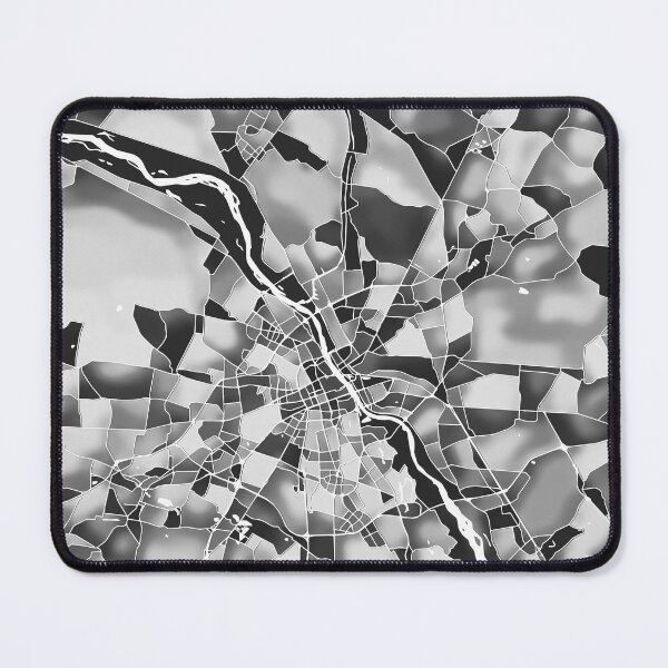 Item preview, Warsaw Poland City Map - Black and White Monochrome designed and sold by StylishStacks.