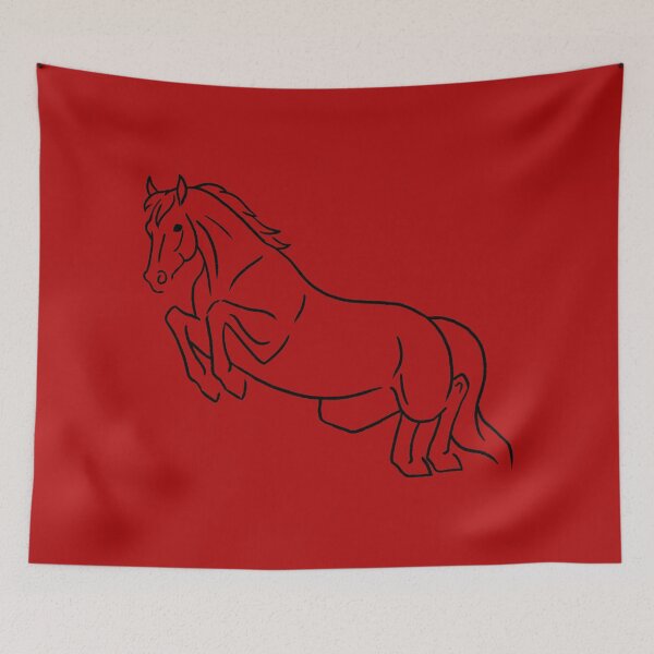 Item preview, Minimalist Sketch of Hunter Jumper Horse designed and sold by DappledMoon.
