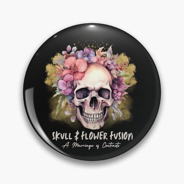 Item preview, Skull & flower Fusion designed and sold by Funwaytrend.