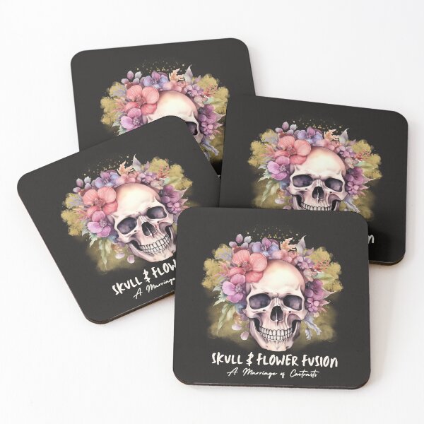 Item preview, Skull & flower Fusion designed and sold by Funwaytrend.