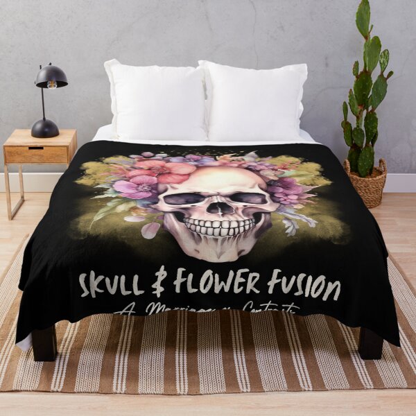 Item preview, Skull & flower Fusion designed and sold by Funwaytrend.