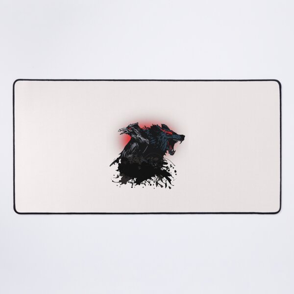 Item preview, Norse Mythical Fenrir and Raven Silhouette designed and sold by Hudoges.