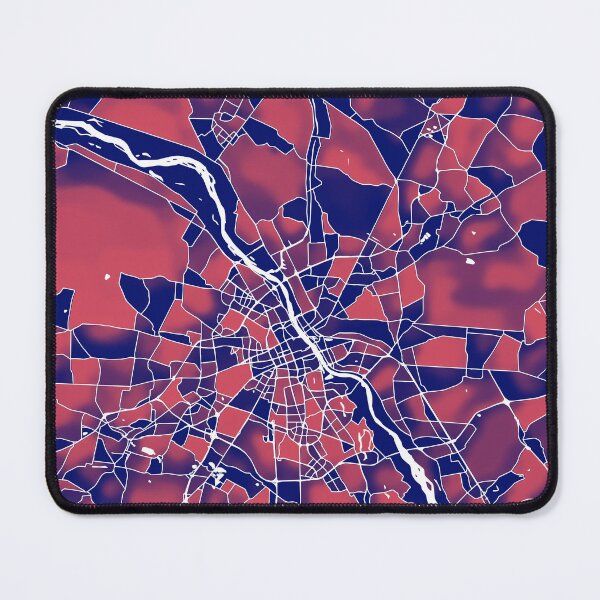 Item preview, Warsaw Poland City Map - Red-Blue Duotone designed and sold by StylishStacks.