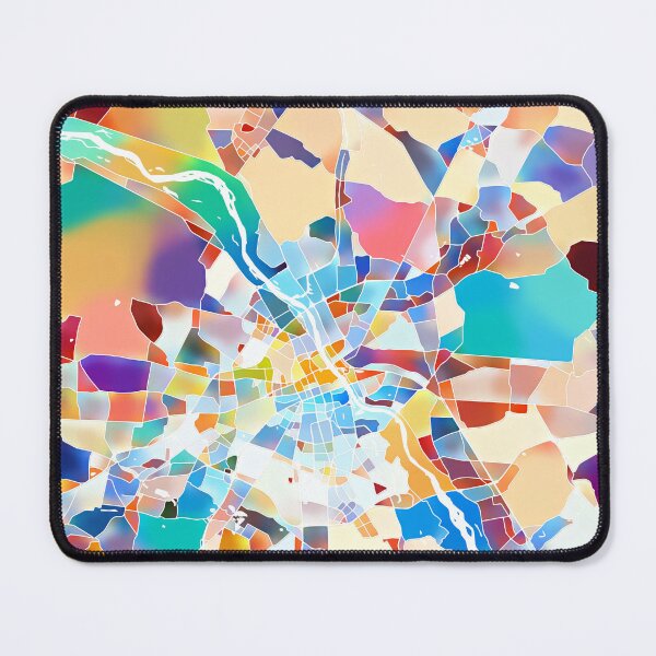Item preview, Warsaw Poland City Map - Tropical Rainbow Scheme designed and sold by StylishStacks.