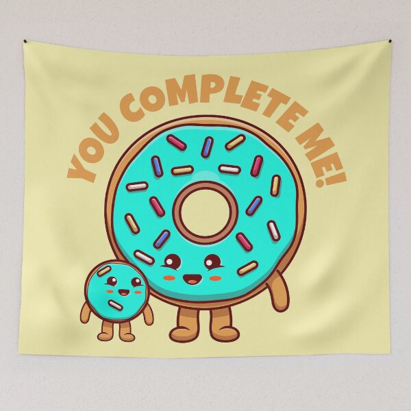Item preview, You complete me - cute donuts  designed and sold by messy-nessie.