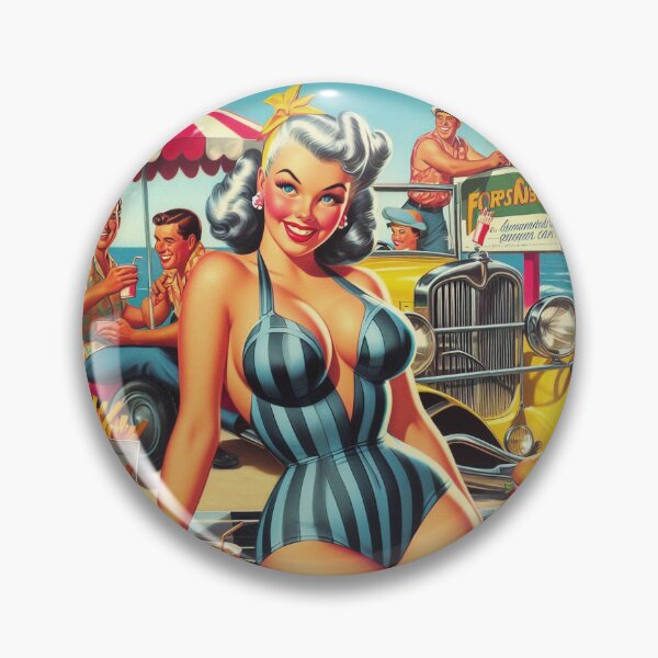Item preview, Retro Summer Pin Up Girl designed and sold by PulpVintage.