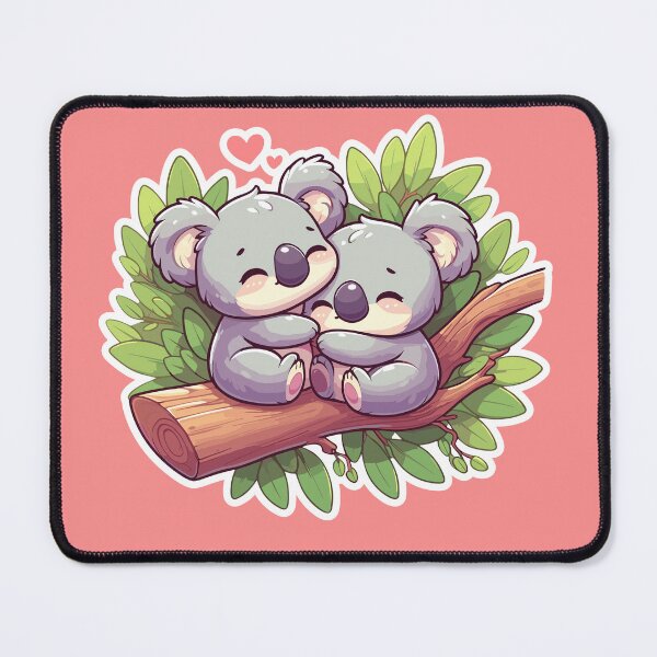 Item preview, Kawaii cute Koalas Cuddling on a Eucalyptus Tree designed and sold by GeoArtAdventure.