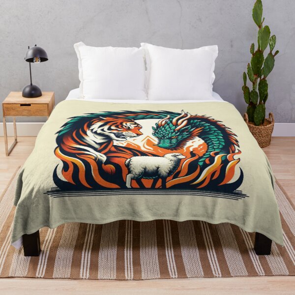 Item preview, dynamic yin-yang composition: tiger, dragon, sheep designed and sold by hebaesta.