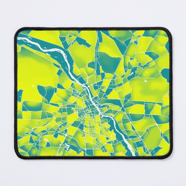 Item preview, Warsaw Poland City Map - Green-Yellow Duotone designed and sold by StylishStacks.