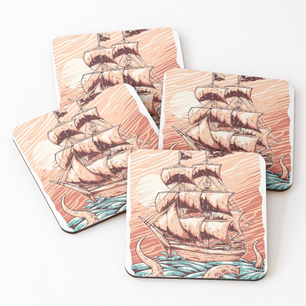 Item preview, Pirate Fight With Kraken designed and sold by metalcozmic.
