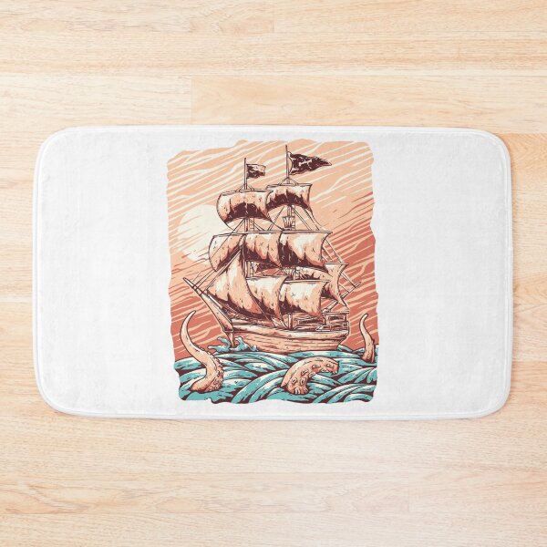 Item preview, Pirate Fight With Kraken designed and sold by metalcozmic.