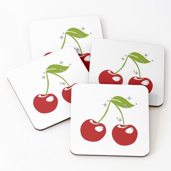 Item preview, Shiny Cherries with Glitter designed and sold by womenagerie.