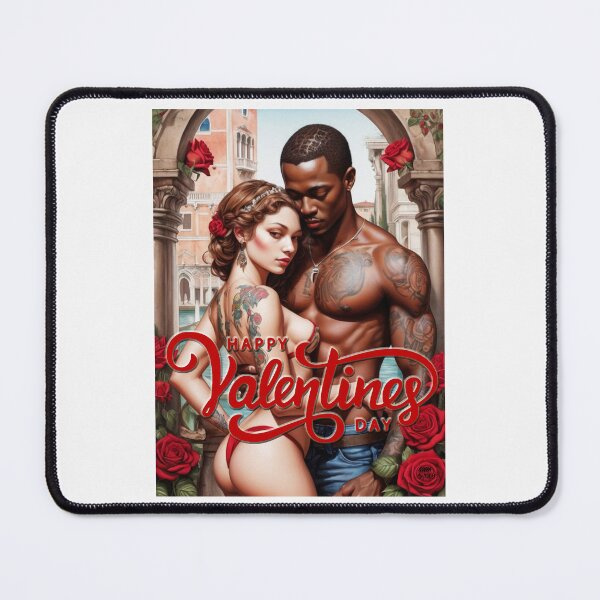 Item preview, Interracial Romeo and Juliet; Valentine; designed and sold by StickerApe.