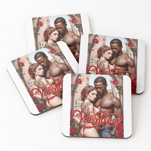 Item preview, Interracial Romeo and Juliet; Valentine; designed and sold by StickerApe.