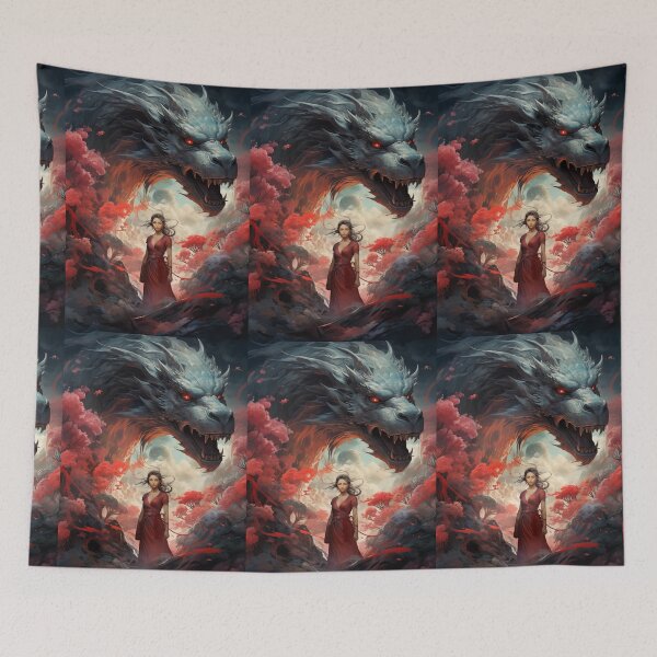 Item preview, Dragon and girl designed and sold by Rockwpapart.