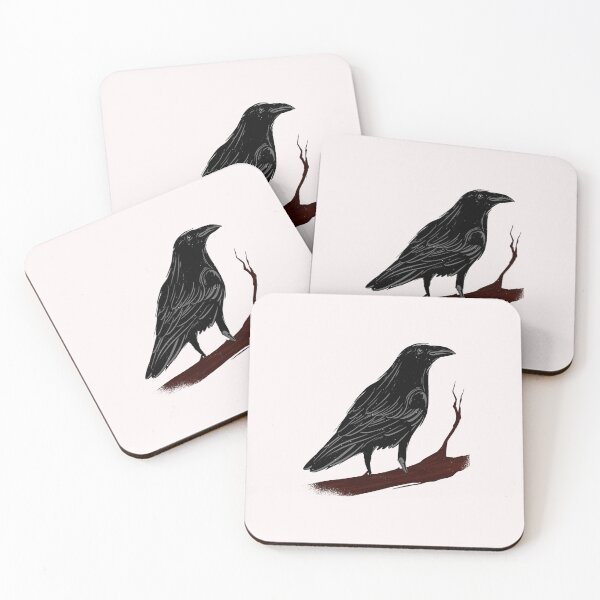 Item preview, Enigmatic Crow Perched on a Branch designed and sold by Hudoges.
