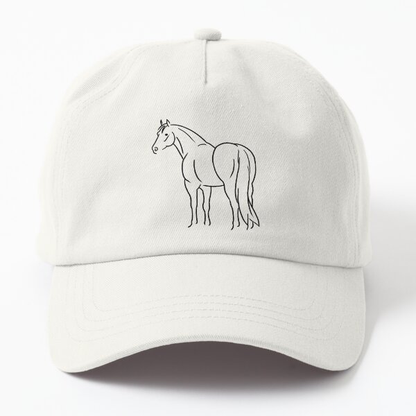 Aperçu de l'œuvre Croquis minimaliste du Quarter Horse américain créée et vendue par DappledMoon.
