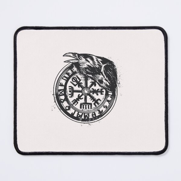 Item preview, Norse Raven and Vegvisir Compass Rune designed and sold by Hudoges.