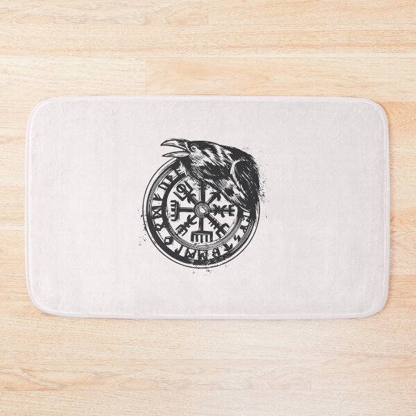 Item preview, Norse Raven and Vegvisir Compass Rune designed and sold by Hudoges.