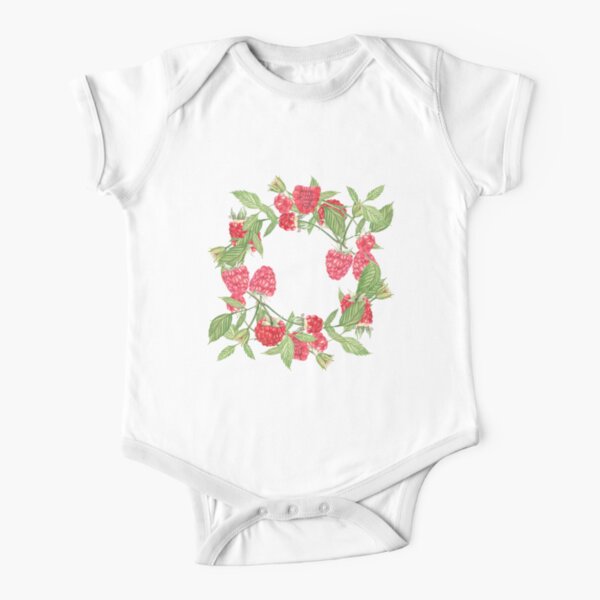 Raspberry Short Sleeve Baby One-Piece