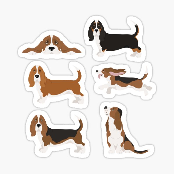 Item preview, Cute Basset Hound Dogs designed and sold by TheAnimalZ00.