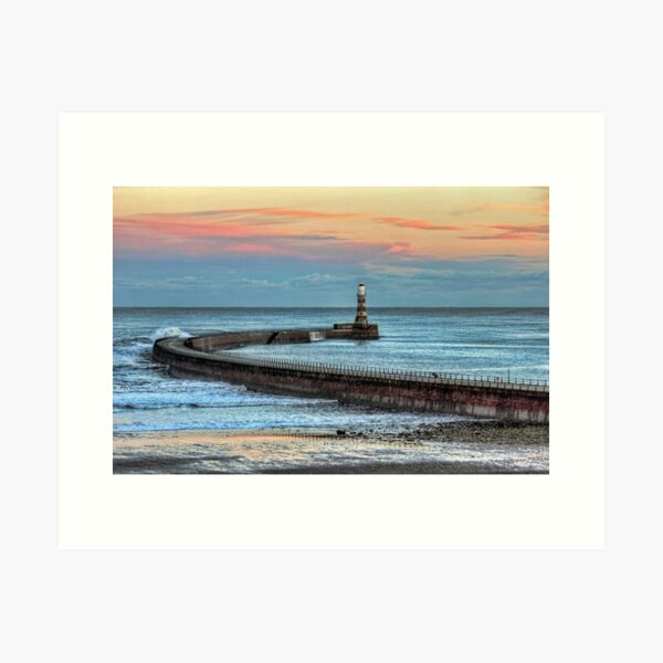 Roker Pier and Lighthouse Sunderland Art Print
