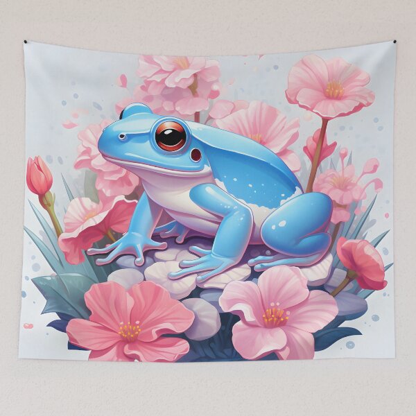 Item preview, Subtle Trans Pride Frog And Flowers designed and sold by ArtliciousHUMAN.