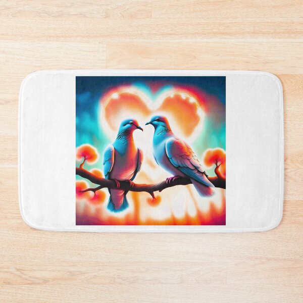 Item preview, Valentine's Day series, two doves on a branch with a heart designed and sold by janjacbu.