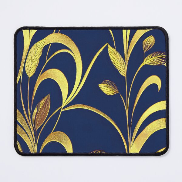 Item preview, Art Deco Golden Leaves Pattern On Midnight Blue designed and sold by DEC02.