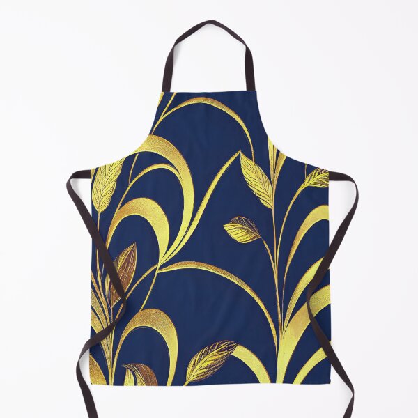 Item preview, Art Deco Golden Leaves Pattern On Midnight Blue designed and sold by DEC02.