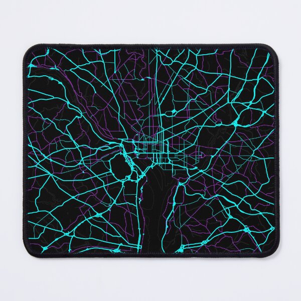 Item preview, Washington DC City Map - Neon Fantasy designed and sold by StylishStacks.