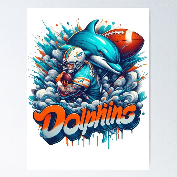 Item preview, Miami Dolphins Graffiti designed and sold by TailorMadeit.