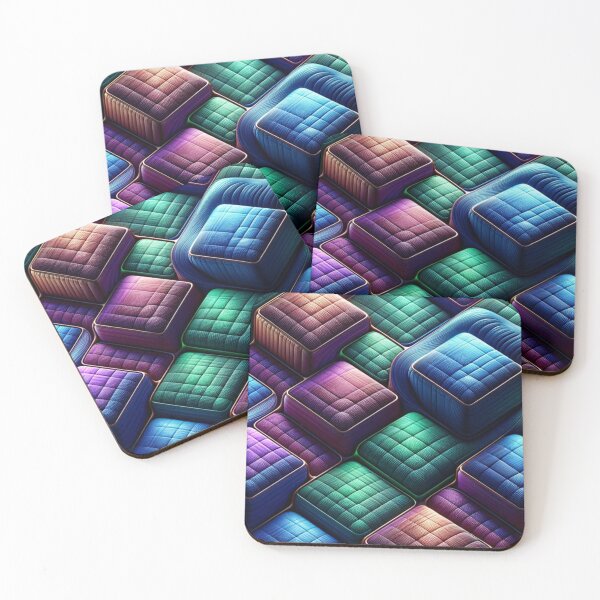 Item preview, Futuristic Cubes In Purple,Blue,Green And Orange designed and sold by mymagicstoreus.