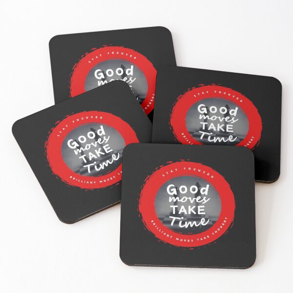 Item preview, Good Moves Take Time - Circle Red  designed and sold by ChessiShop.