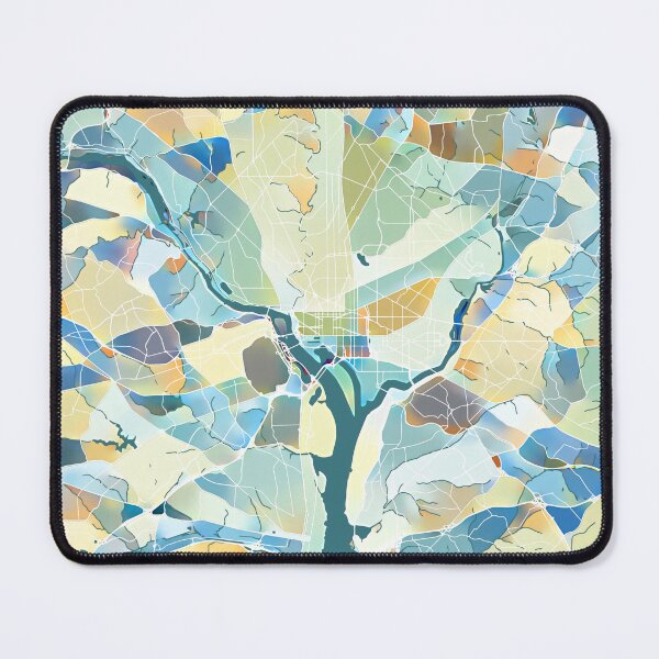 Item preview, Washington DC City Map - Pastel Color Scheme designed and sold by StylishStacks.