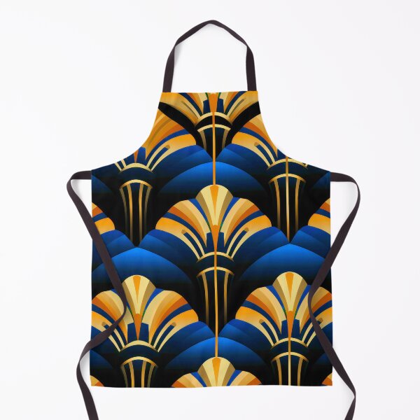 Item preview, Royal Blue And Antique-Golden Art Deco Pattern designed and sold by DEC02.