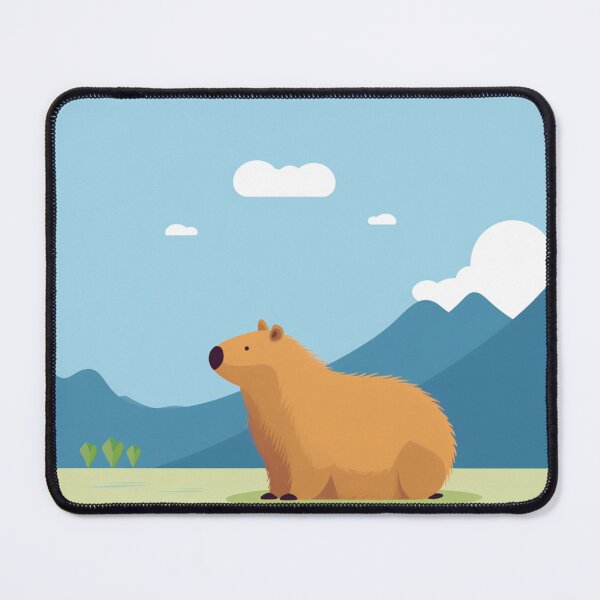 Item preview, A chubby capybara lives in the wonderful landscape designed and sold by KapybaraX.